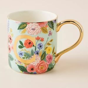 Rifle Paper Co. for Anthropologie Garden Party Monogram Mug